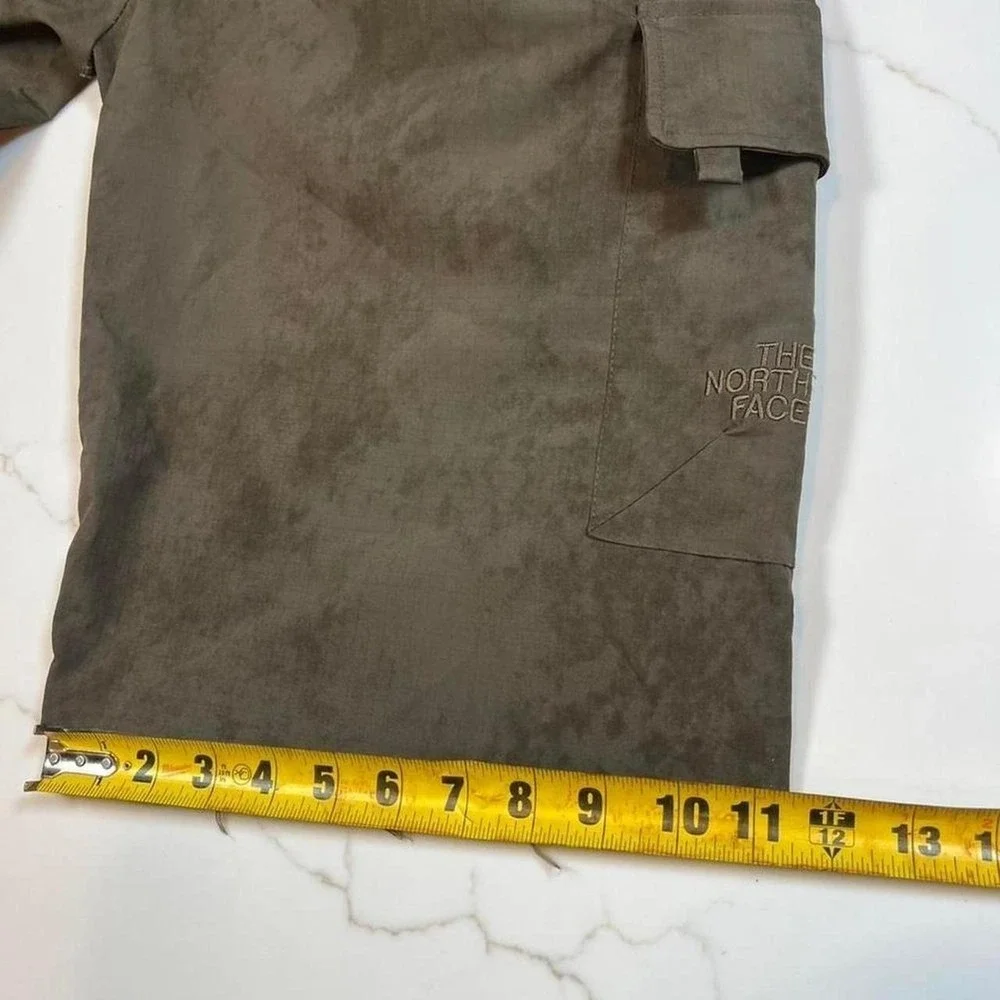 The North Face Distressed Cargo Shorts Brown Raw Hem Gorpcore Streetwear